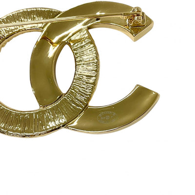 Chanel CHANEL Brooch Corsage Gold Black Coco Mark