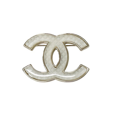 Chanel CHANEL Brooch Corsage White Gold Coco Mark