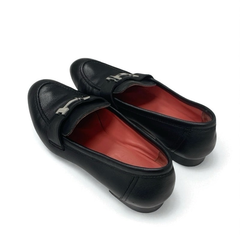 エルメス黒 ローファー HERMES 【新品同様】エルメス モカシンアイビー カーフ ブラック