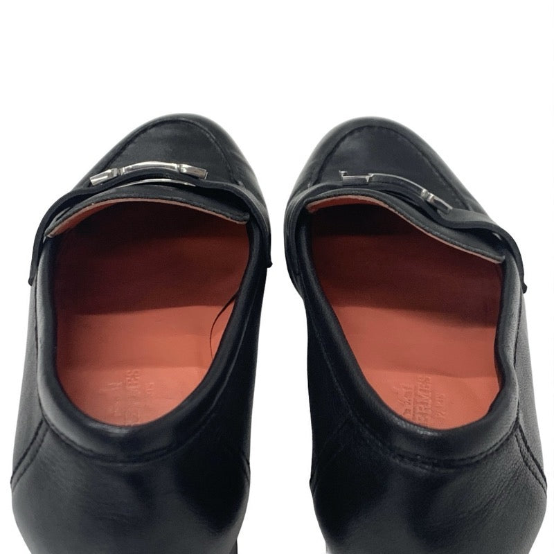 エルメス HERMES パリ ローファー 革靴 靴 シューズ レザー ブラック