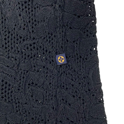 ルイヴィトン LOUIS VUITTON トップス レーヨン ブラック 黒 未使用 レース 五分袖