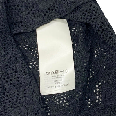 ルイヴィトン LOUIS VUITTON トップス レーヨン ブラック 黒 未使用 レース 五分袖