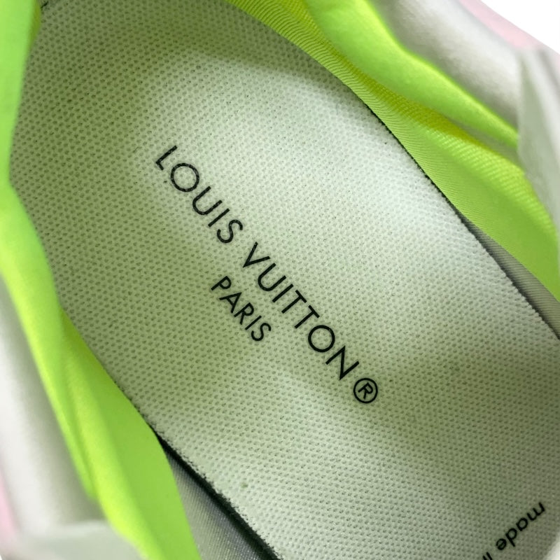 ルイヴィトン LOUIS VUITTON ラン55 モノグラム スニーカー 靴 シューズ ファブリック レザー ホワイト
