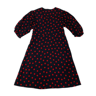 セリーヌ CELINE ワンピース レーヨン ブラック レッド ドット ドレス