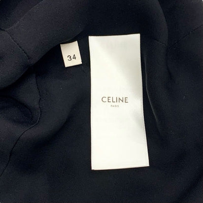 セリーヌ CELINE ワンピース レーヨン ブラック レッド ドット ドレス