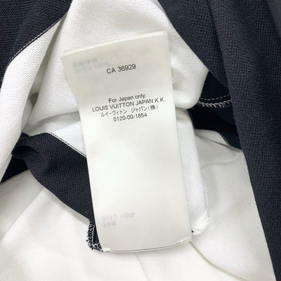 ルイヴィトン LOUIS VUITTON ワンピース コットン ブラック ホワイト 未使用 ボーダー ポケット チェーン