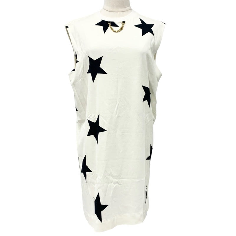 ルイヴィトン LOUIS VUITTON ワンピース コットン ホワイト ブラック ゴールド ロゴ スター