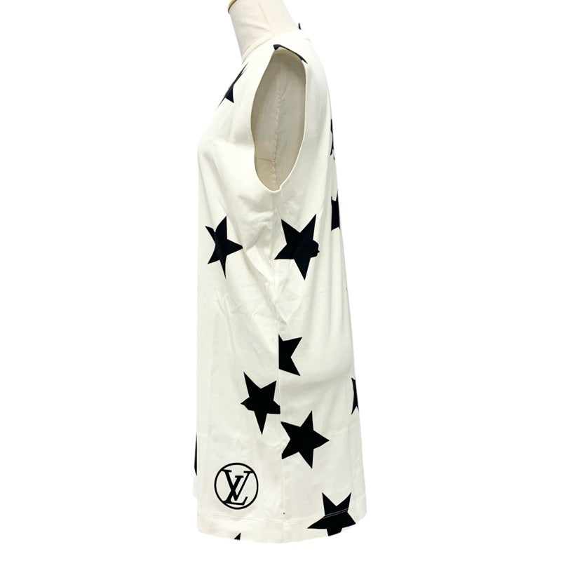 ルイヴィトン LOUIS VUITTON ワンピース コットン ホワイト ブラック ゴールド ロゴ スター