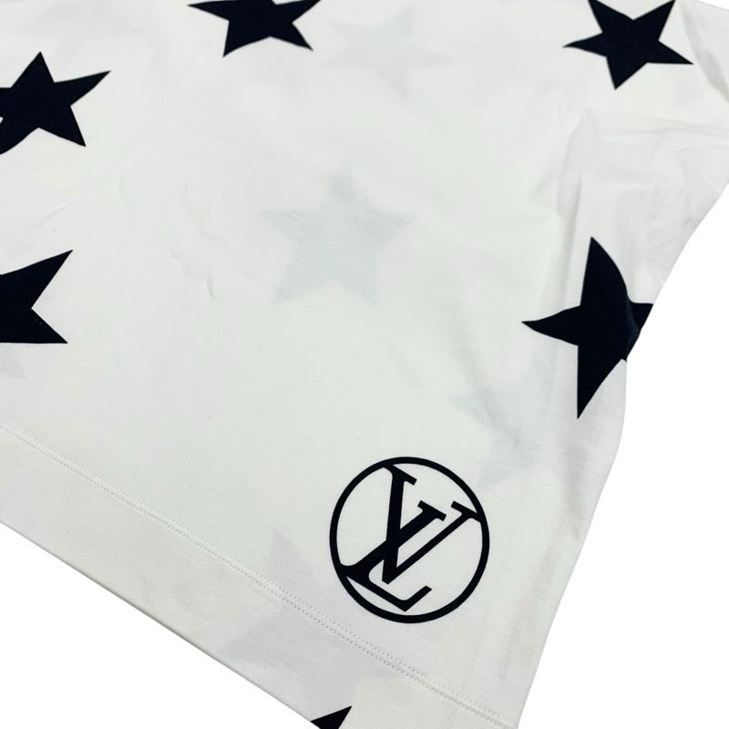 ルイヴィトン LOUIS VUITTON ワンピース コットン ホワイト ブラック ゴールド ロゴ スター