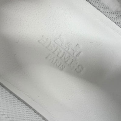 エルメス HERMES バウンシング スニーカー 靴 シューズ スエード ファブリック ベージュ グレー 未使用 メッシュ