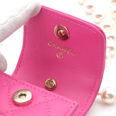 シャネル CHANEL ネックレス ペンダント チョーカー ピンク ゴールド ココマーク マトラッセ airpodsケース イヤホンケース