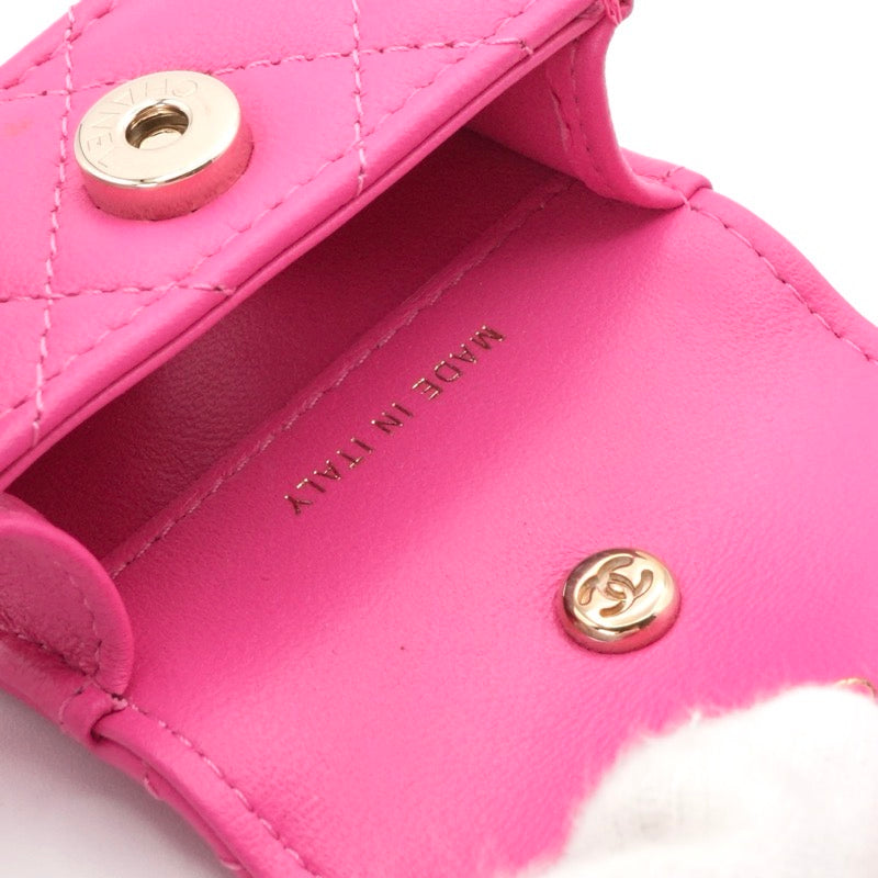 シャネル CHANEL ネックレス ペンダント チョーカー ピンク ゴールド ココマーク マトラッセ airpodsケース イヤホンケース