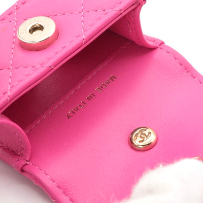 シャネル CHANEL ネックレス ペンダント チョーカー ピンク ゴールド ココマーク マトラッセ airpodsケース イヤホンケース