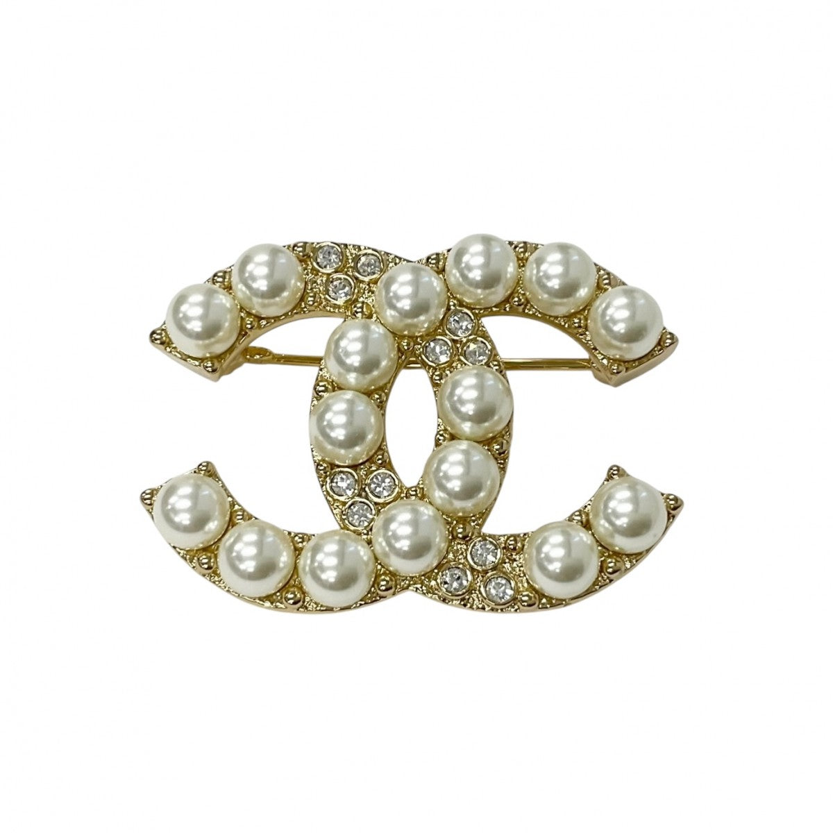 Chanel CHANEL Brooch Corsage Gold Coco Mark Rhinestone