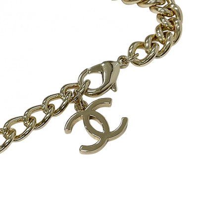 Chanel CHANEL necklace pendant choker gold black white logo