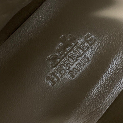 エルメス HERMES ネオ ブーツ ショートブーツ 靴 シューズ レザー ブラック 黒 シルバー ケリー金具