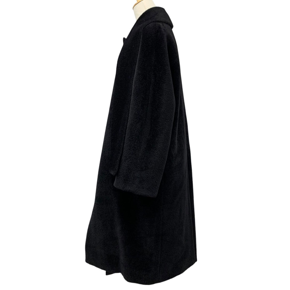 Hermes HERMES Outerwear Black Black Coat Long Coat Alpaca