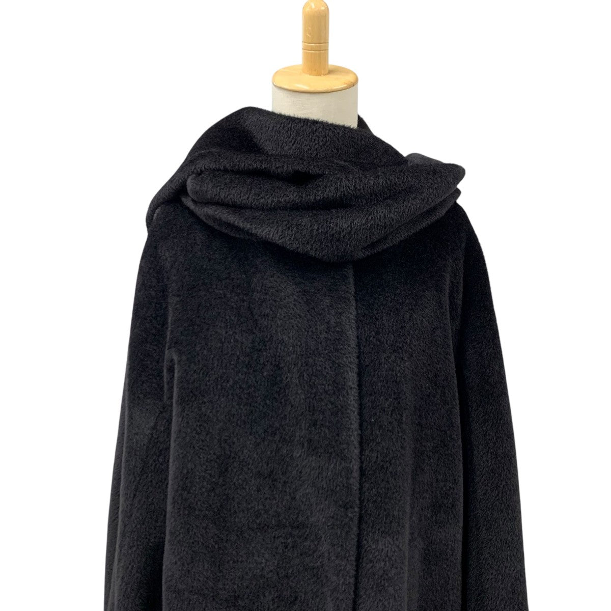 Hermes HERMES Outerwear Black Black Coat Long Coat Alpaca