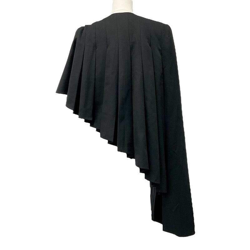 Louis Vuitton LOUIS VUITTON outerwear black black asymmetrical pleated cape wool