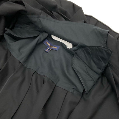 ルイヴィトン LOUIS VUITTON アウター ブラック 黒 アシンメトリカルプリーツケープ ウール