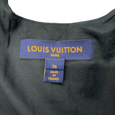 ルイヴィトン LOUIS VUITTON アウター ブラック 黒 アシンメトリカルプリーツケープ ウール