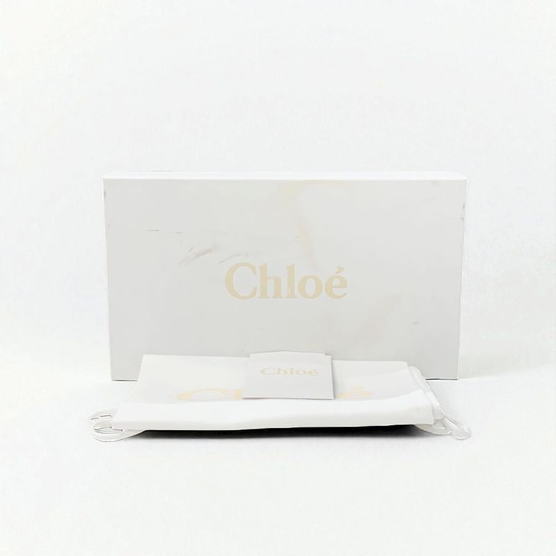 クロエ Chloe ローファー 革靴 靴 シューズ レザー ホワイト ゴールド Cロゴ バブーシュ