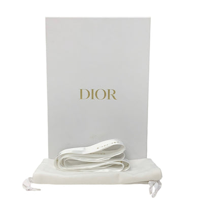 クリスチャンディオール CHRISTIAN DIOR DWAY サンダル 靴 シューズ ファブリック ホワイト ブラック ミュール 刺繍 エンブロイダリー ロゴ