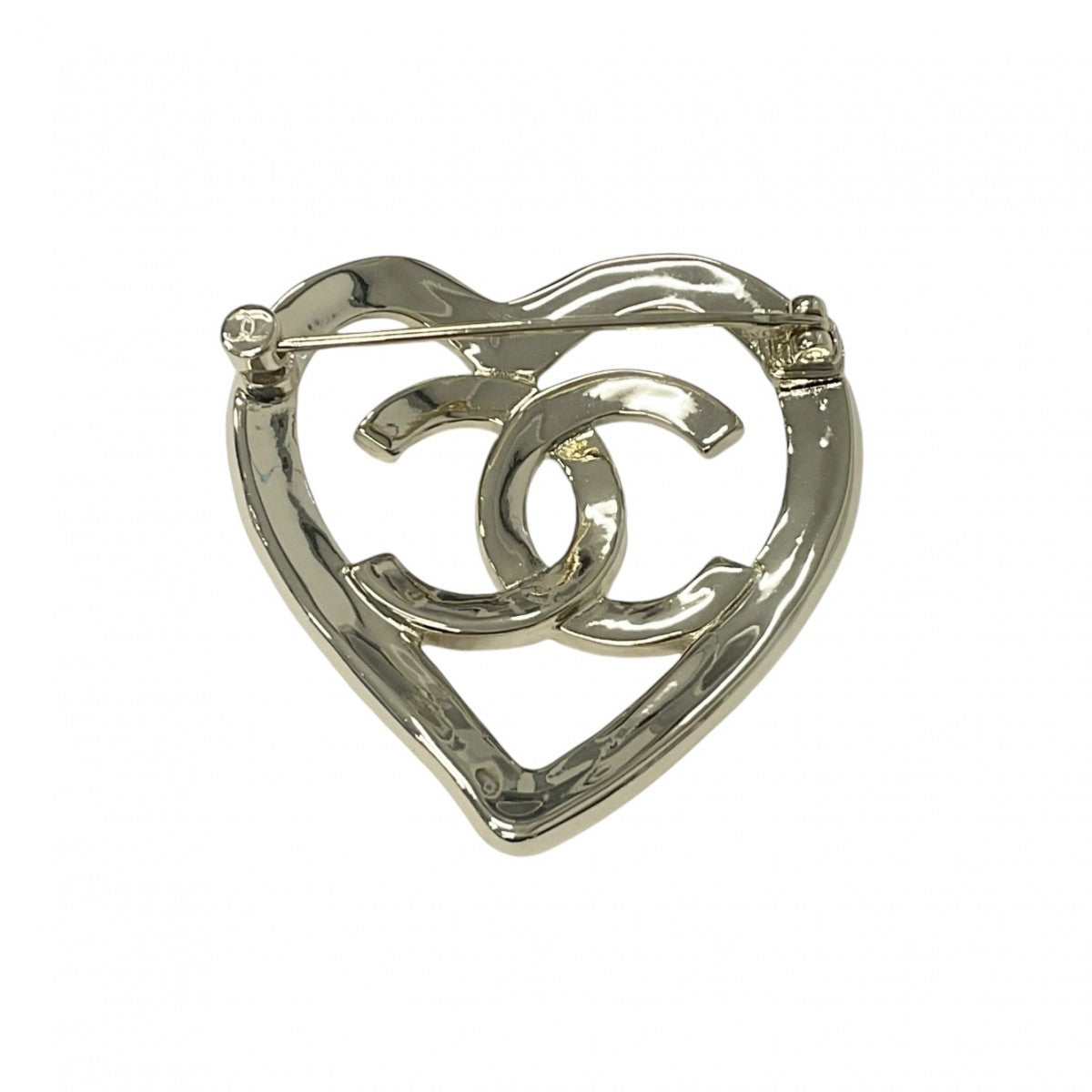 Chanel CHANEL Brooch Corsage Gold Coco Mark Logo Heart