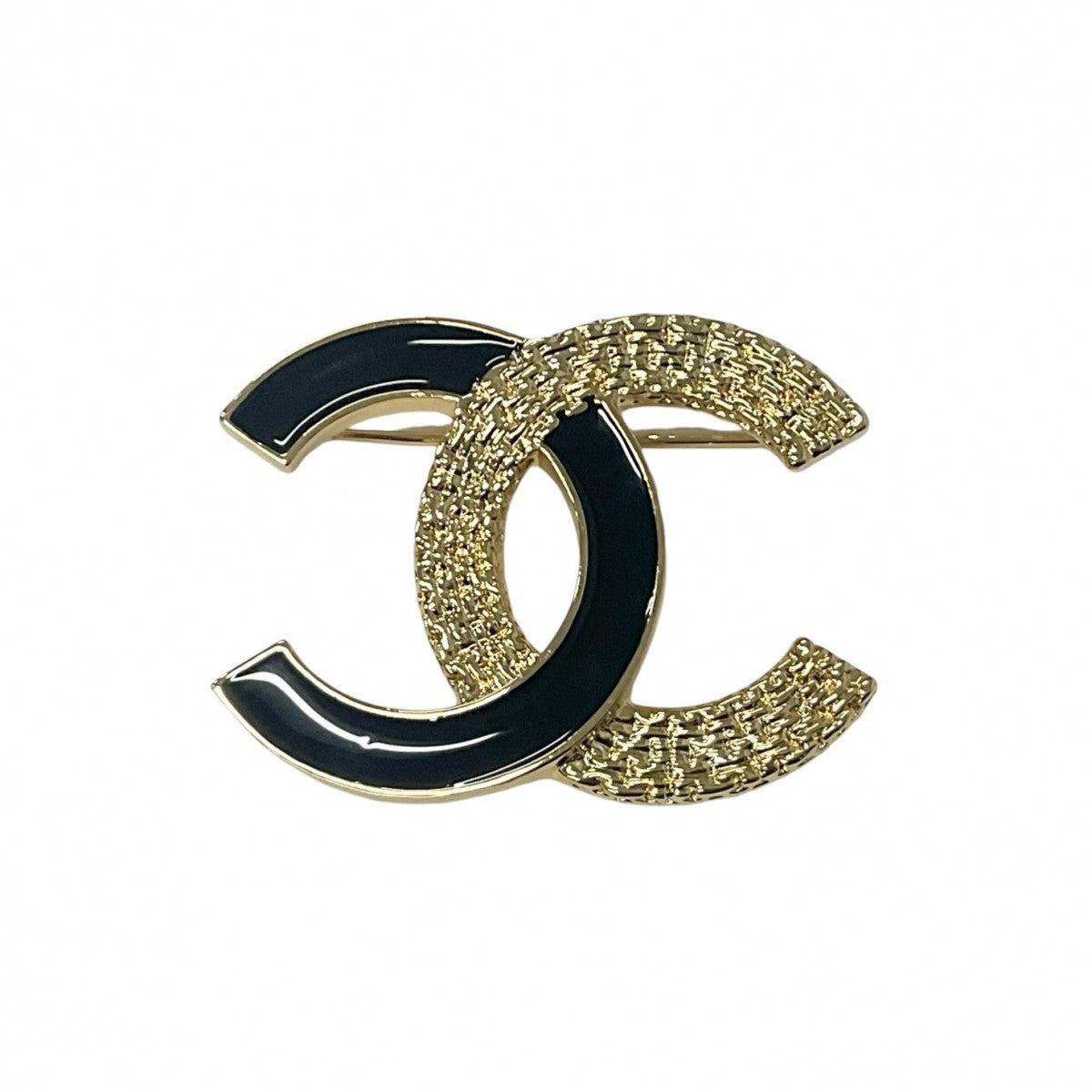 Chanel CHANEL Brooch Corsage Gold Black Coco Mark