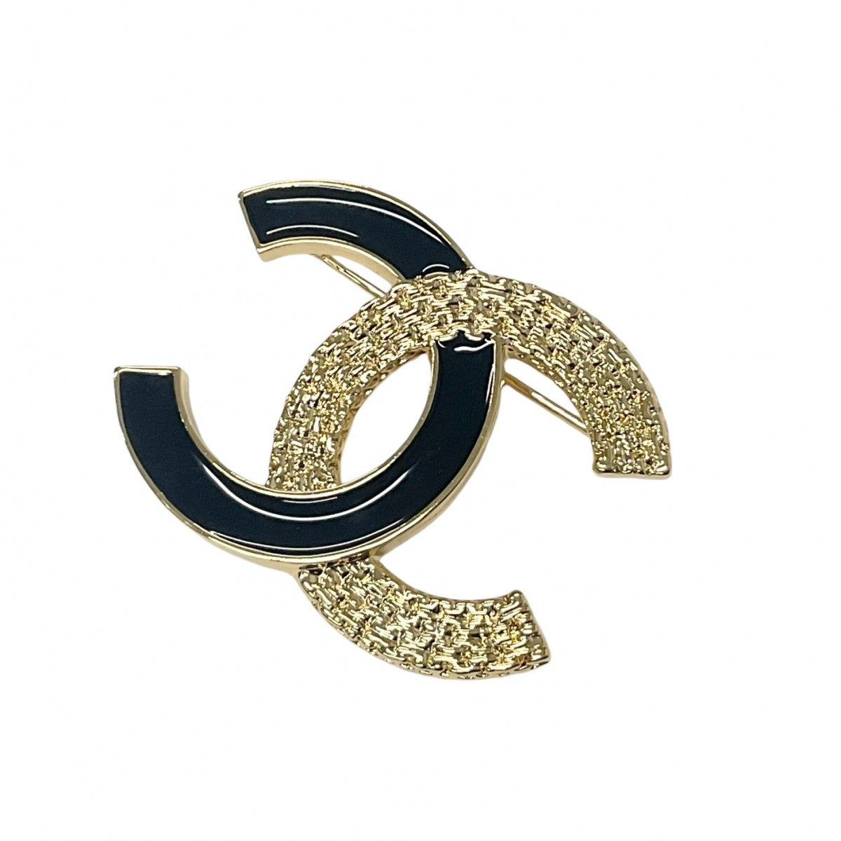 Chanel CHANEL Brooch Corsage Gold Black Coco Mark