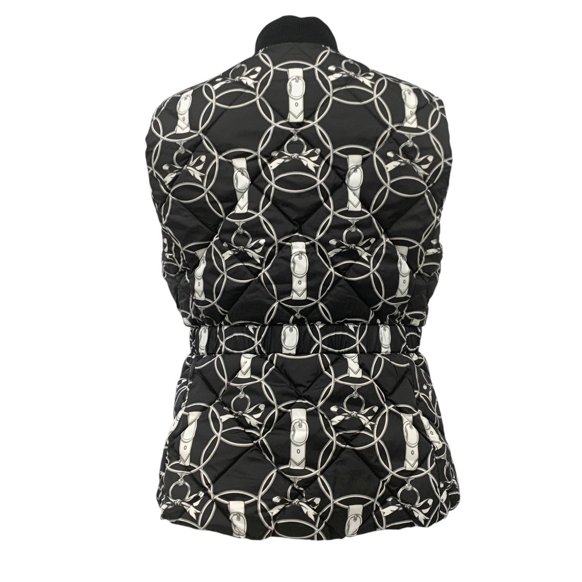 Hermes HERMES Outerwear Black White Down Vest Promenade du Matin Reversible