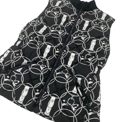 Hermes HERMES Outerwear Black White Down Vest Promenade du Matin Reversible