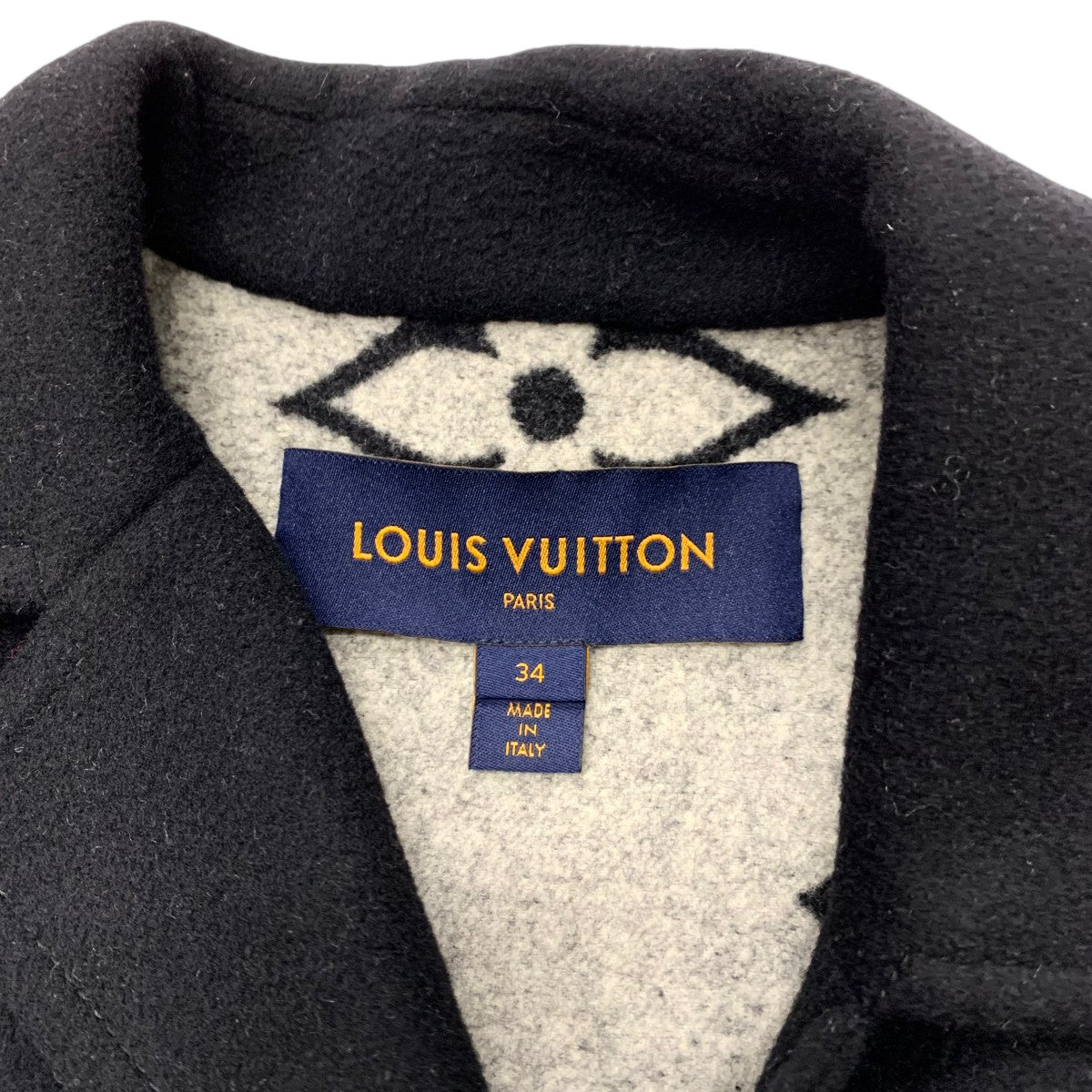 ルイヴィトン LOUIS VUITTON モノグラム アウター ブラック 黒 ロングコート ウール