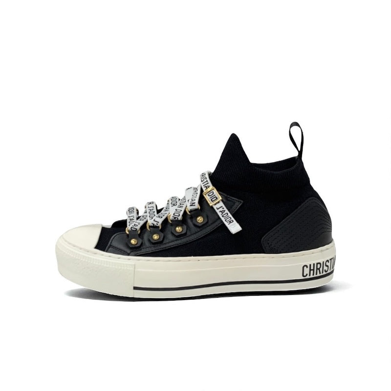 クリスチャンディオール CHRISTIAN DIOR WALKNDIOR スニーカー 靴 シューズ ニット レザー ブラック ホワイト ロゴ
