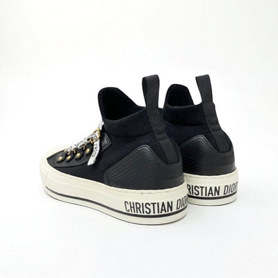 クリスチャンディオール CHRISTIAN DIOR WALKNDIOR スニーカー 靴 シューズ ニット レザー ブラック ホワイト ロゴ