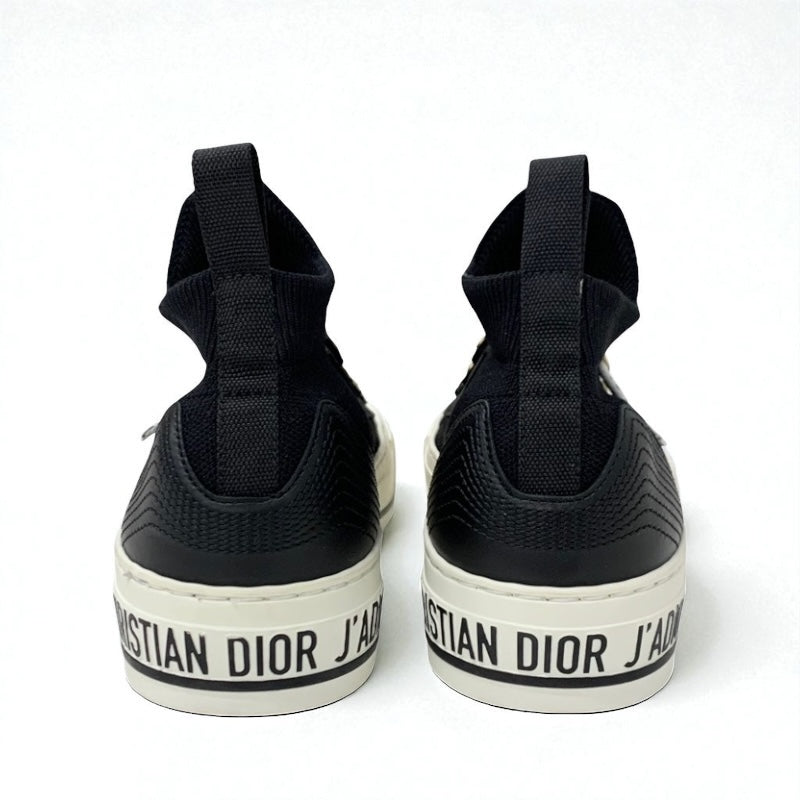 クリスチャンディオール CHRISTIAN DIOR WALKNDIOR スニーカー 靴 シューズ ニット レザー ブラック ホワイト ロゴ