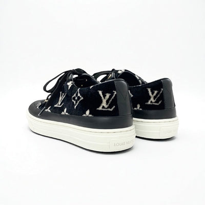 ルイヴィトン LOUIS VUITTON ステラーライン モノグラム スニーカー 靴 シューズ ベロア レザー ブラック 黒