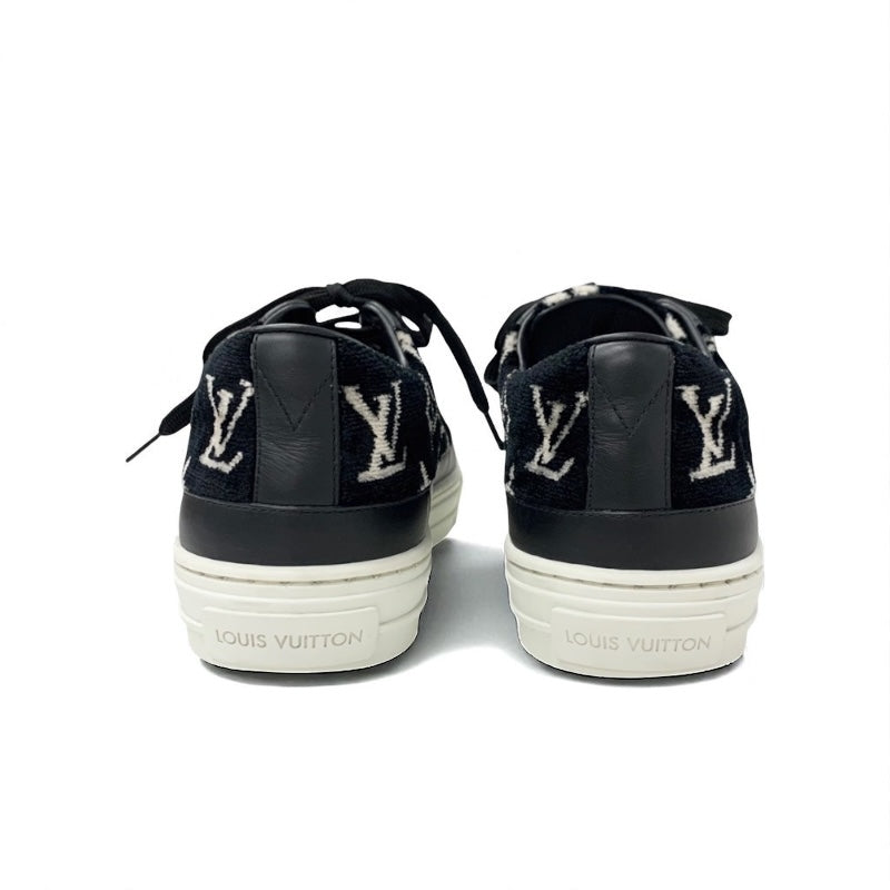 ルイヴィトン LOUIS VUITTON ステラーライン モノグラム スニーカー 靴 シューズ ベロア レザー ブラック 黒