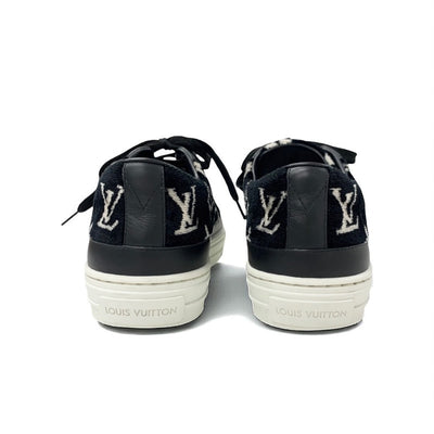 ルイヴィトン LOUIS VUITTON ステラーライン モノグラム スニーカー 靴 シューズ ベロア レザー ブラック 黒