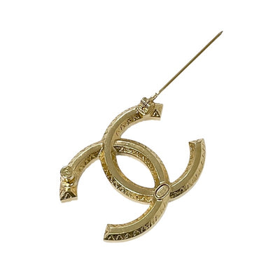 Chanel CHANEL Brooch Corsage Gold Coco Mark Rhinestone