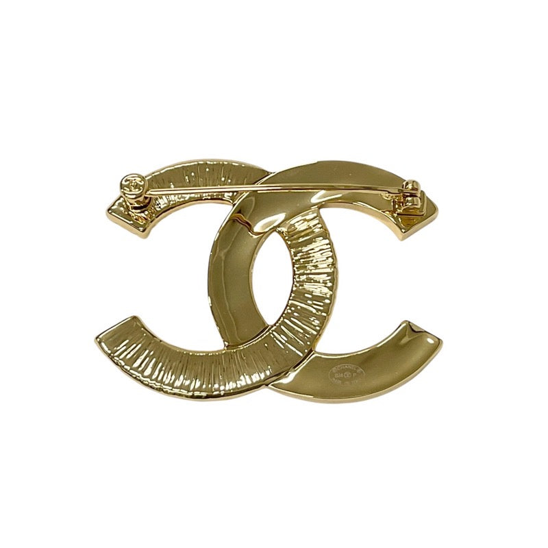 Chanel CHANEL Brooch Corsage Gold Black Coco Mark