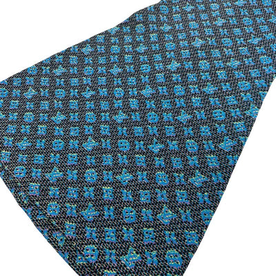 ルイヴィトン LOUIS VUITTON モノグラム ワンピース シルク ブルー系 ノースリーブ