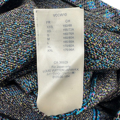 ルイヴィトン LOUIS VUITTON モノグラム ワンピース シルク ブルー系 ノースリーブ