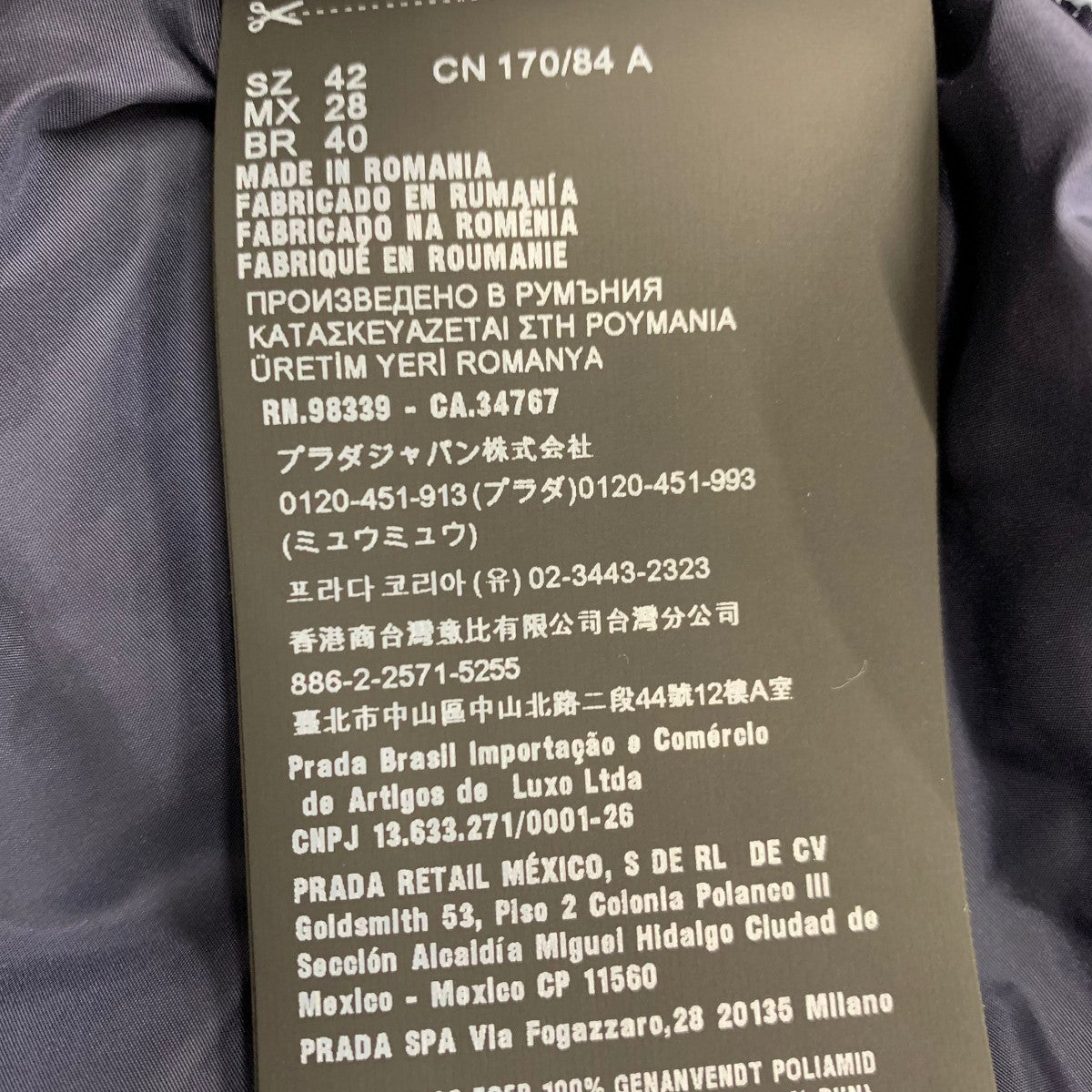 プラダ PRADA アウター ブラック 未使用 Re-Nylon トライアングル ロゴ ダウンコート ダウンベスト 2way