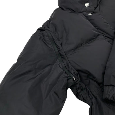 PRADA Outerwear Black Unused Re-Nylon Triangle Logo Down Coat Down Vest 2way