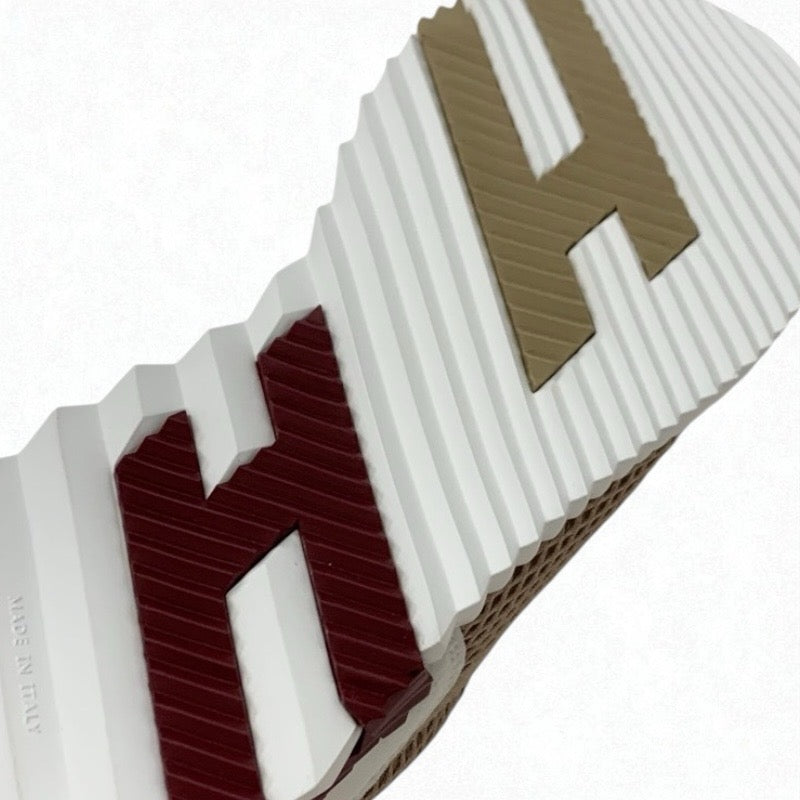 エルメス HERMES バウンシング スニーカー 靴 シューズ ファブリック スエード ベージュ ホワイト 未使用