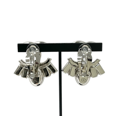 Chanel Earrings Silver Coco Mark Bijoux