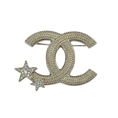 Chanel CHANEL Brooch Corsage Gold Coco Mark Star Rhinestone