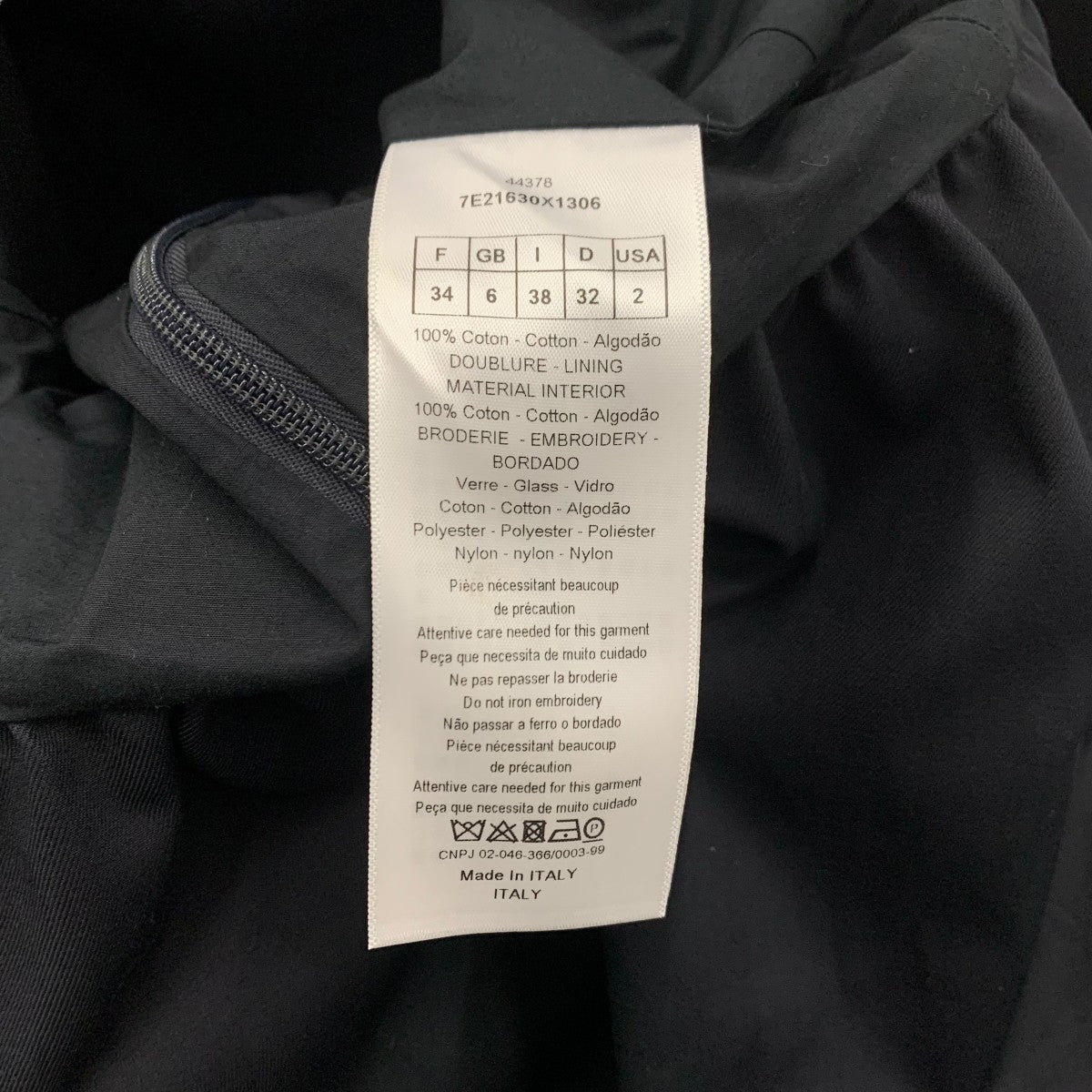 クリスチャンディオール CHRISTIAN DIOR ワンピース コットン ネイビー レッド キルティング ハート