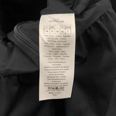 クリスチャンディオール CHRISTIAN DIOR ワンピース コットン ネイビー レッド キルティング ハート